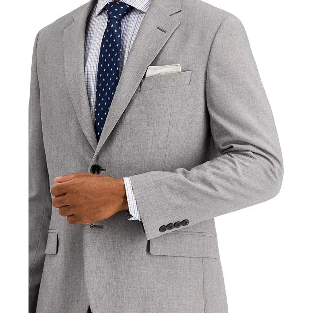 Nautica Men's Modern-Fit Bi-Stretch Suit Blazer‎ Jacket Size 38S Grey E071127